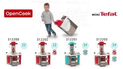 Klappküche Tefal Opencook Smoby Blau Mit Zauberhaftem Sprudeln Kaffeemaschine Kühlschrank Und 24 Zubehörteilen -Smoby 312200 312201 312202 312203 a smoby kuchynky opencook