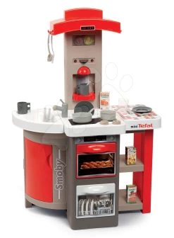 Elektronische Klappküche Tefal Opencook Smoby Rot Mit Kaffeemaschine Und Kühlschrank Und 22 Zubehörteilen -Smoby 312200 a smoby kuchynka 3
