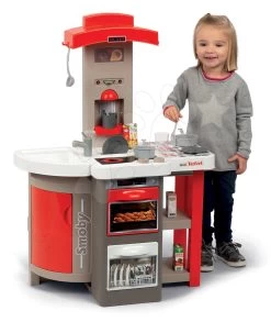 Klappküche Tefal Opencook Smoby Rot Mit Kaffeemaschine Und Kühlschrank Und 22 Zubehörteilen