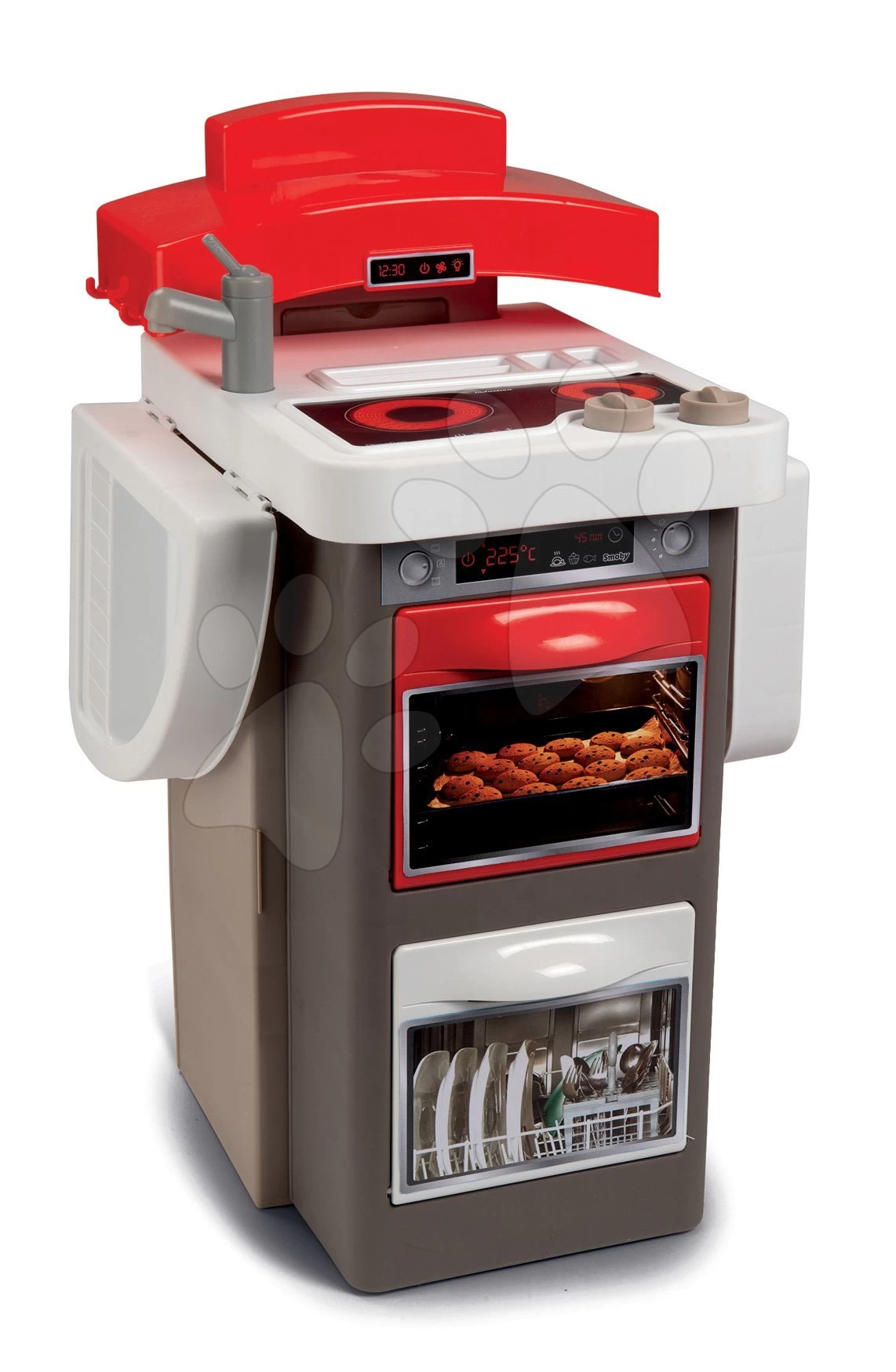 Set Klappküche Tefal Opencook Smoby Rot Mit Kaffeemaschine Und Kühlschrank Und Eine Mikrowelle Und Ein Waffeleisen Mit Geräten Und Waffeln 2 Set Klappküche Tefal Opencook Smoby Rot Mit Kaffeemaschine Und Kühlschrank Und Eine Mikrowelle Und Ein Waffeleisen Mit Geräten Und Waffeln – Bild 2