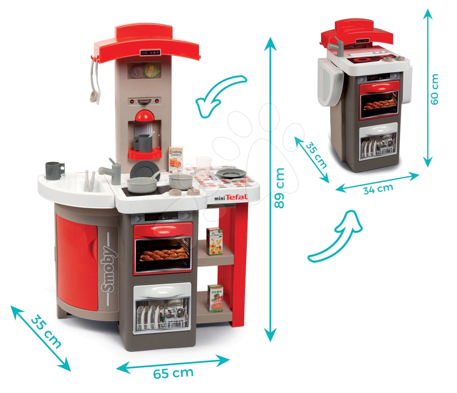 Set Klappküche Tefal Opencook Smoby Rot Mit Kaffeemaschine Und Kühlschrank Und Eine Mikrowelle Und Ein Waffeleisen Mit Geräten Und Waffeln 14 Set Klappküche Tefal Opencook Smoby Rot Mit Kaffeemaschine Und Kühlschrank Und Eine Mikrowelle Und Ein Waffeleisen Mit Geräten Und Waffeln – Bild 14