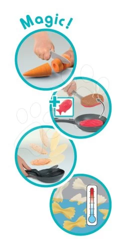 Set Küche Wachsend Mit Fließendem Wasser Tefal Evolutive Grand Chef Smoby Und Eine Pizzeria Mit Kasse Und Waffeleisen -Smoby 312301 i smoby kuchynka 6