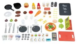 Restaurant Mit Elektronischer Küche Chef Corner Restaurant Smoby Doppelseitig Mit Fließendem Wasser Und Spezialitäten Höhenverstellbar 70 Zubehör -Smoby 312303 c smoby kuchynka