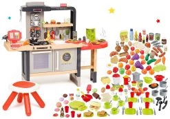Set Restaurant Mit Elektronischer Küche Chef Corner Restaurant Smoby Mit Lebensmitteln 75 Stk. Und Waffeleisen Mit Geschirr 70 Stk -Smoby 312303set 26 smoby set