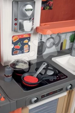 Restaurant Mit Elektronischer Küche Kids Restaurant Smoby Mit Fließendem Wasser Und Einer Funktionsfähigen Kasse Mit Kaffeemaschine Und Einer 101 Cm Hohen Esstheke -Smoby 312304 f smoby kuchynka