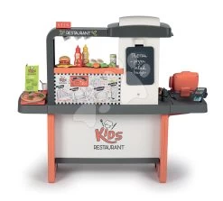 Restaurant Mit Elektronischer Küche Kids Restaurant Smoby Mit Fließendem Wasser Und Einer Funktionsfähigen Kasse Mit Kaffeemaschine Und Einer 101 Cm Hohen Esstheke -Smoby 312304 j smoby kuchynka