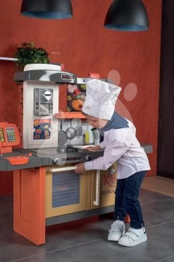 Restaurant Mit Elektronischer Küche Kids Restaurant Smoby Mit Fließendem Wasser Und Einer Funktionsfähigen Kasse Mit Kaffeemaschine Und Einer 101 Cm Hohen Esstheke -Smoby 312304 r smoby kuchynka