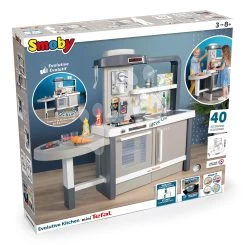 Elektronische Spielküche Mit Verstellbarer Höhe Tefal Evolutive Kitchen Smoby Sprudelwasser Und Funktionsgeräten 40 Zubehör 101 Cm Höhe/51 Cm, Theke SM312305 -Smoby 312305 o smoby kuchynka