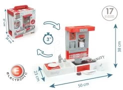 Reiseküche Cook&Go Red Smoby Klappbar Elektronisch Mit Sound Funktionen Und 17 Zubehörteilen -Smoby 312401 b smoby kuchynka