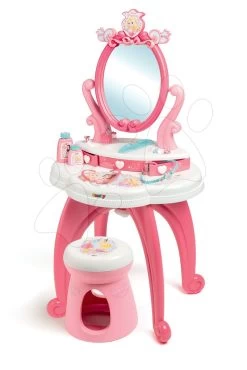 Puppenhaus-Set Violette Baby Nurse Large Doll's Play Center Smoby Und Kosmetiktisch Princess 2in1 Mit Stuhl -Smoby 320222 a smoby kozmeticky stolik 1