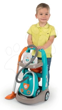 Elektronisches Küchenset Tefal Studio XL Bubble Smoby Mit Sprudeln Und Reinigungswagen Mit Staubsauger Und Bügelbrett -Smoby 330309 d smoby upratovaci set 2