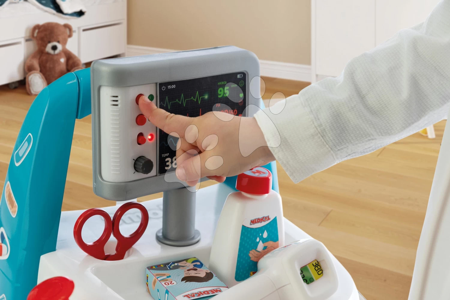 Set Elektronische Küche Mit Waschmaschine Und Bügelbrett Tefal Cleaning Kitchen 360° Smoby Und Ein Medizinischer Wagen - Elektronisch Mit Ton Und Licht SM311050-14 7 Set Elektronische Küche Mit Waschmaschine Und Bügelbrett Tefal Cleaning Kitchen 360° Smoby Und Ein Medizinischer Wagen - Elektronisch Mit Ton Und Licht SM311050-14 – Bild 7