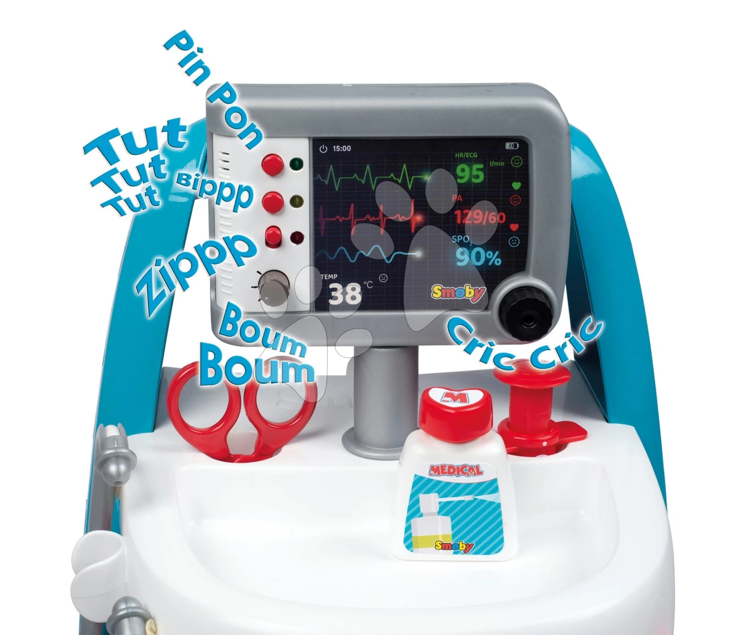 Set Elektronische Küche Mit Waschmaschine Und Bügelbrett Tefal Cleaning Kitchen 360° Smoby Und Ein Medizinischer Wagen - Elektronisch Mit Ton Und Licht SM311050-14 2 Set Elektronische Küche Mit Waschmaschine Und Bügelbrett Tefal Cleaning Kitchen 360° Smoby Und Ein Medizinischer Wagen - Elektronisch Mit Ton Und Licht SM311050-14 – Bild 2