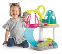 Set Katzenhäuser Mit Dem Sound Von Cat's House Veterinary Smoby Und Interactive Robot 1, 2, 3 Smart Mit Bewegungssensor