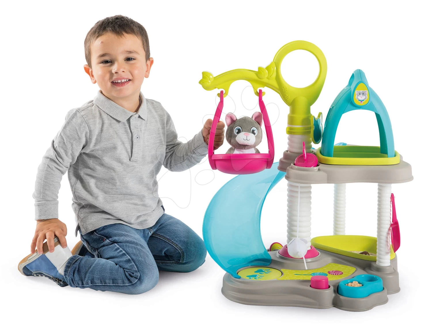 Set Katzenhäuser Mit Dem Sound Von Cat's House Veterinary Smoby Und Eine Springende Autostrecke Mit Zwei Spielzeugautos 13 Set Katzenhäuser Mit Dem Sound Von Cat's House Veterinary Smoby Und Eine Springende Autostrecke Mit Zwei Spielzeugautos – Bild 13