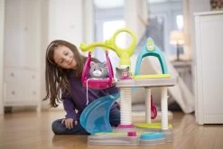 Set Katzenhäuser Mit Dem Sound Von Cat's House Veterinary Smoby Und Interactive Robot 1, 2, 3 Smart Mit Bewegungssensor -Smoby 340400 zc smoby cat hosue 7