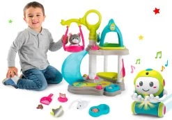 Set Katzenhäuser Mit Dem Sound Von Cat's House Veterinary Smoby Und Interactive Robot 1, 2, 3 Smart Mit Bewegungssensor -Smoby 340400set 4 smoby set 2