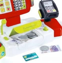 Spielküchenset Mit Fließendem Wasser Und Mikrowelle Tefal Evolutive Smoby Und Eine Registrierkasse Mit Einem Wiegeterminal-Codeleser -Smoby 350107 e smoby pokladna