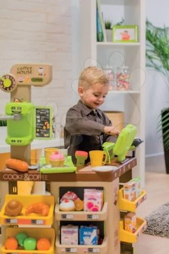 Set Küche Mit Technischer Ausstattung Tech Edition Smoby Elektronisch Mit Einem Café Mit Einer Funktionsfähigen Kasse Und Einer Einkaufstasche