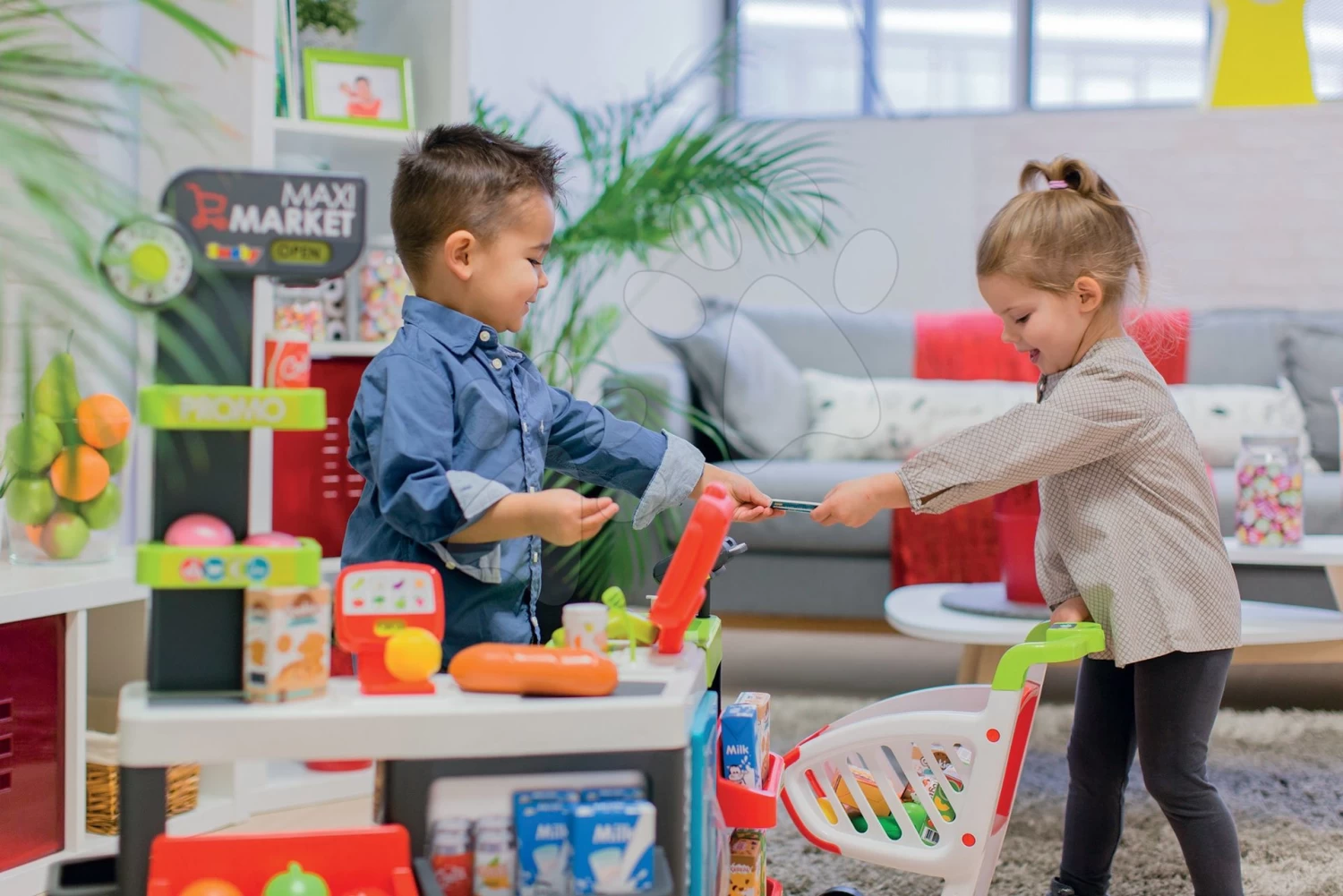 Set Elektronische Küche Mit Waschmaschine Und Bügelbrett Tefal Cleaning Kitchen 360° Smoby Und Ein Geschäft Mit Elektronischer Registrierkasse Und Lebensmittel Mit Geschirr SM311050-15 6 Set Elektronische Küche Mit Waschmaschine Und Bügelbrett Tefal Cleaning Kitchen 360° Smoby Und Ein Geschäft Mit Elektronischer Registrierkasse Und Lebensmittel Mit Geschirr SM311050-15 – Bild 6