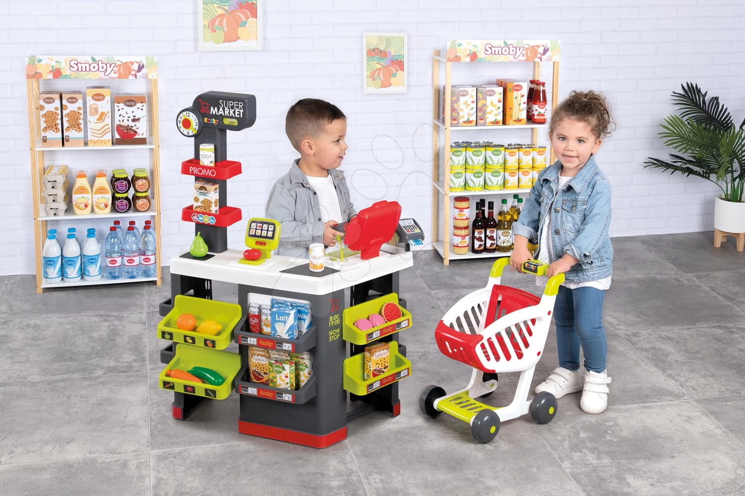 Set Spielküche Mit Sounds Cherry Kitchen Green Smoby Mit Elektronischem Supermarkt Und Einkaufswagen 1 Set Spielküche Mit Sounds Cherry Kitchen Green Smoby Mit Elektronischem Supermarkt Und Einkaufswagen