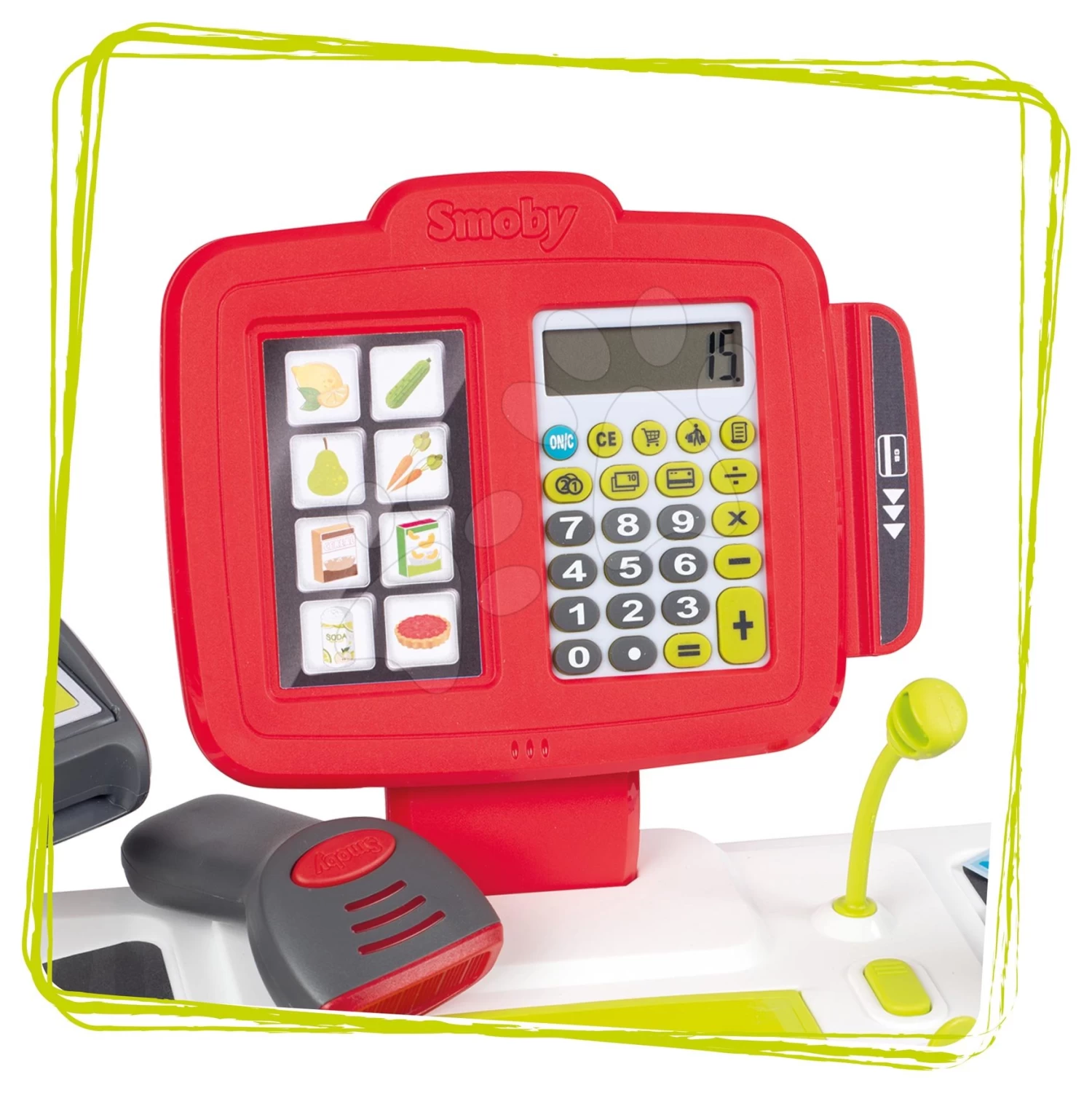 Set Spielküche Mit Sounds Cherry Kitchen Green Smoby Mit Elektronischem Supermarkt Und Einkaufswagen 18 Set Spielküche Mit Sounds Cherry Kitchen Green Smoby Mit Elektronischem Supermarkt Und Einkaufswagen – Bild 18