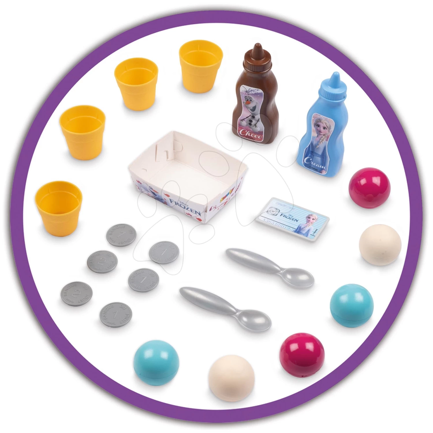 Eisdiele Frozen Ice Cream Factory Smoby 21 Zubehöteilen 1 Eisdiele Frozen Ice Cream Factory Smoby 21 Zubehöteilen