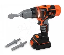 Werkstattset Black + Decker Smoby Elektronische Kettensäge Und Bohrmaschine Mit Ton Und Licht -Smoby 360106 a smoby vrtacka 2