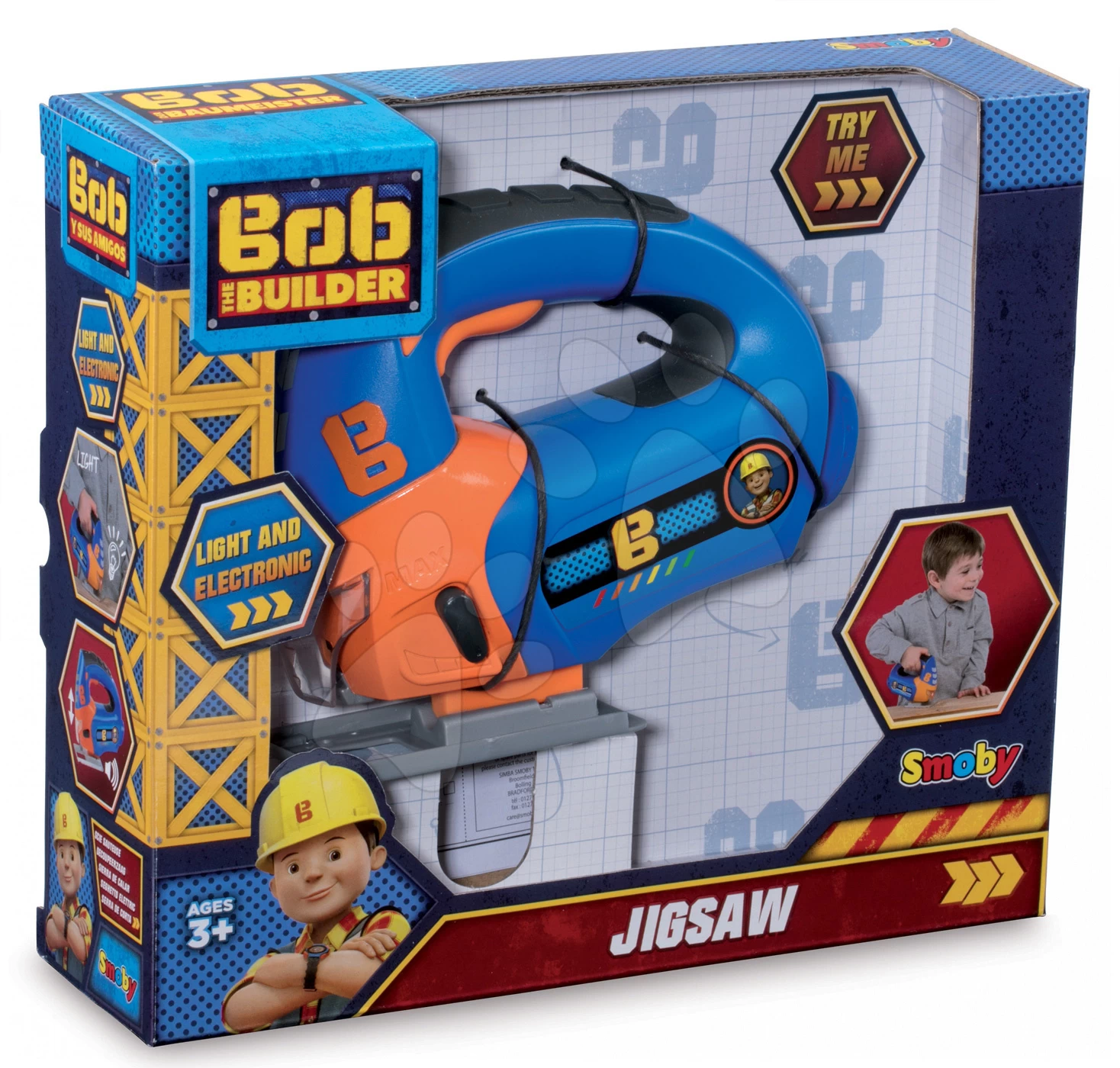 Säbelsäge Baumeister Bob Smoby Elektronisch Mit Vertikaler Bewegung Mit Licht Und Ton 2 Säbelsäge Baumeister Bob Smoby Elektronisch Mit Vertikaler Bewegung Mit Licht Und Ton – Bild 2