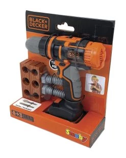 Mechanische Bohrmaschine Mit Den Erweiterungen Black & Decker Smoby Und 6 Teiligem Zubehör