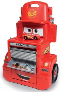 Trettraktor-Set Farmer XL Smoby Mit Anhänger Und Werkstattwagen Cars Mack Truck -Smoby 360208 c smoby pracovna dielan