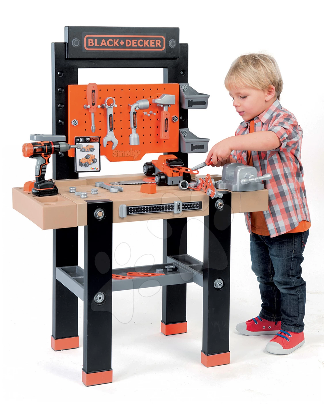 Kinderwerkstatt Mit Einer Black+Decker Bohrmaschine Smoby Und Ein LKW Mit Einem Arbeitskoffer Und Werkzeug 9 Kinderwerkstatt Mit Einer Black+Decker Bohrmaschine Smoby Und Ein LKW Mit Einem Arbeitskoffer Und Werkzeug – Bild 9