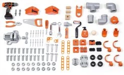 Dreiflügeliger Schreibtisch Black&Decker Mega Center Smoby Maschinenbau, Instalierung, Lackerei Und Zimmerei 100 Zubehör 103 Cm Höhe -Smoby 360726 b smoby dielna 1