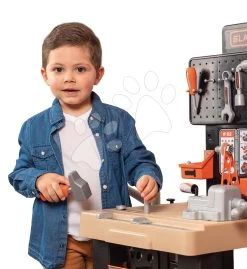 Dreiflügeliger Schreibtisch Black&Decker Mega Center Smoby Maschinenbau, Instalierung, Lackerei Und Zimmerei 100 Zubehör 103 Cm Höhe -Smoby 360726 q smoby dielna 1