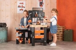 Dreiflügeliger Schreibtisch Black&Decker Mega Center Smoby Maschinenbau, Instalierung, Lackerei Und Zimmerei 100 Zubehör 103 Cm Höhe -Smoby 360726 t smoby dielna 1