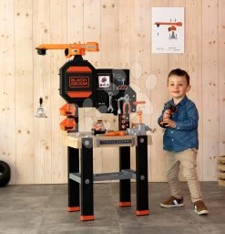 Arbeitstisch Mit Funktionsfähigem Kran Black&Decker Bricolo Builder Smoby Mit Baukasten - Auto Und Bohrmaschine Und 94 Zubehörteilen 117 Cm Hoch 15 Arbeitstisch Mit Funktionsfähigem Kran Black&Decker Bricolo Builder Smoby Mit Baukasten - Auto Und Bohrmaschine Und 94 Zubehörteilen 117 Cm Hoch -Smoby 360731 d smoby dielna 1