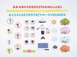 Set Elektronische Küche Mit Waschmaschine Und Bügelbrett Tefal Cleaning Kitchen 360° Smoby Und Eine Schule Für Kindergartenkinder, Beidseitig SM311050-13 -Smoby 380101 c smoby skola