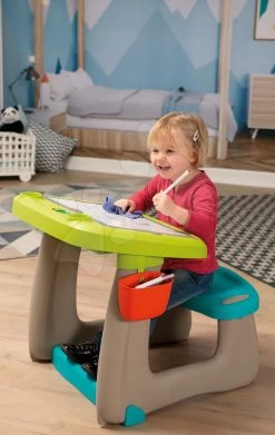 Set Elektronische Küche Mit Waschmaschine Und Bügelbrett Tefal Cleaning Kitchen 360° Smoby Und Eine Zeichenbank Mit Magnetischen Buchstaben Und Zahlen SM311050-29 -Smoby 420103 l smoby lavica