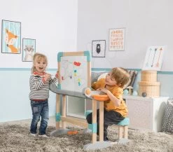 Set Spielhaus Für Die Puppe Large Doll's Play Center Natur D'Amour Baby Nurse Smoby Und Eine Schreib- Und Zeichenbank Mit Einer 32 Cm Großen Puppe 220376-20