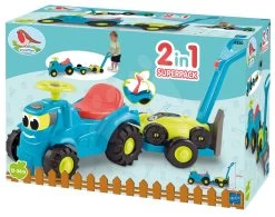 Set Rutsche Toboggan XS Grün Smoby Und Ein Rutscher Mit Dem Anhänger Und Rasenmäher -Smoby 4350 b ecoiffier odrazadlo