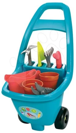 Rutschenset Toboggan XL Smoby Mit Wasser Länge 230 Cm Und Trolley Für Gärtnerpicknick -Smoby 4479 a ecoiffier zahradny vozik