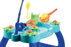 Set Rutsche Toboggan XS Blau Smoby Und Eine Wasserbahn Mit Einer Angelrute -Smoby 4610 d ecoiffier vodny stolik 1