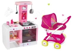 Set Puppenwagen Mascha Und Bär Smoby Und Küche Hello Kitty Cheftronic Mit Sounds Ab 18 Monaten -Smoby 523134set 4 smoby set