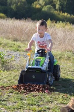Traktor Mit Lader Farmer Max Smoby Grün Mit Tretanhänger -Smoby 710109 i smoby traktor
