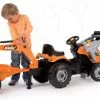 Set Rutsche Toboggan XL Smoby Mit Wasserlänge 230 Cm Und Ein Builder Max-Traktor Mit Anhänger, Bagger Und Lader