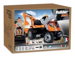 Trettraktor Builder Max Bauarbeiter Smoby Mit Bagger Und Lader Orange -Smoby 710110 j smoby traktor