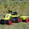 Trettraktor Claas GM Smoby Mit Grünem Anhänger