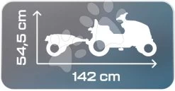 Trettraktor Und Ein Anhänger Farmer XL GreenTractor+Trailer Smoby Grün Mit Verstellbarem Sitz Und Ton 142 Cm SM710130 -Smoby 710130 f smoby traktor