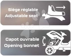 Farmer XL Schwarz Traktor+Anhänger Smoby Einachstraktor Und Anhänger Schwarz Mit Verstellbarem Sitz Und Sound 142 Cm SM710131 -Smoby 710131 c smoby traktor