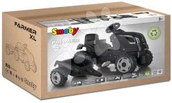 Farmer XL Schwarz Traktor+Anhänger Smoby Einachstraktor Und Anhänger Schwarz Mit Verstellbarem Sitz Und Sound 142 Cm SM710131 -Smoby 710131 g smoby traktor